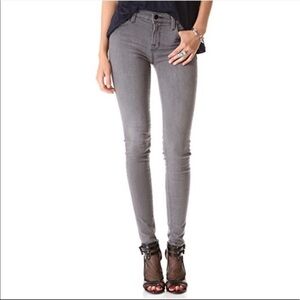 J Brand Super Skinny Mid Rise Denim Jeans Gray Onyx Sz 27